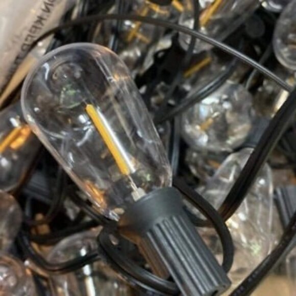 LED Outdoor String Lights 100FT Patio Lights with 52 Shatterproof - Picture 1 of 5